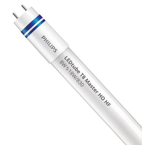 Tube Led MASTER LEDtube T8 HO 600mm 8W/3000K/1000Lm/160°/75000h/G13 blanc chaud Philips