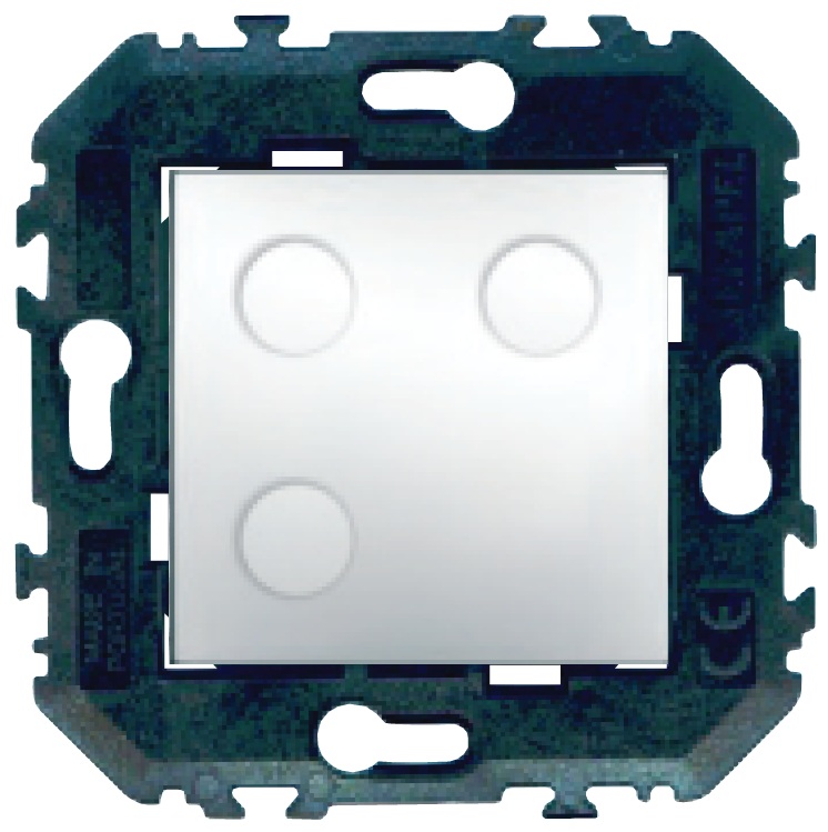 Bouton-poussoir électronique triple blanc PSO