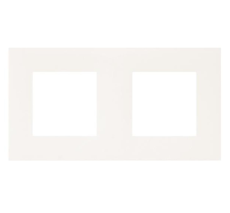 Plaque de recouvrement double entraxe 71mm blanche PSO