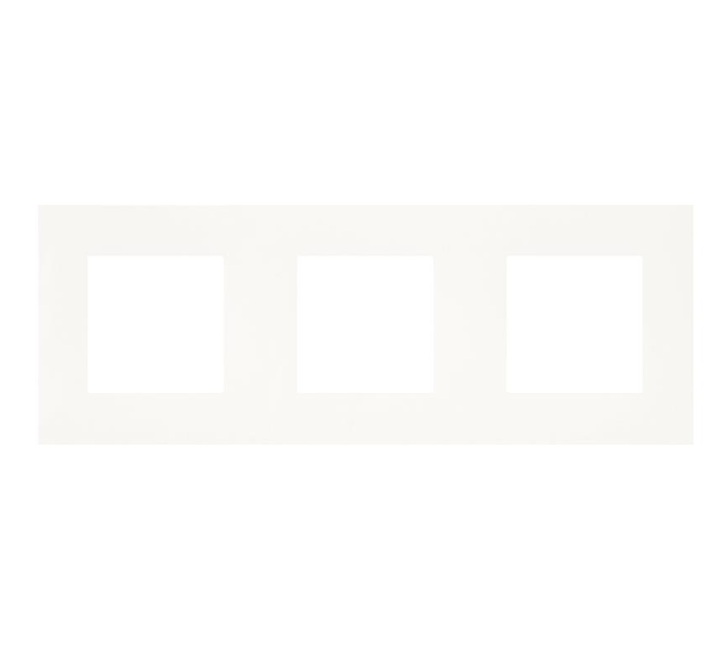 Plaque de recouvrement triple entraxe 71mm blanche PSO