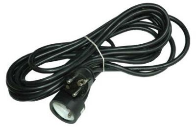 Rallonge noire  3mètres 3G1.5mm² 16A/250V
