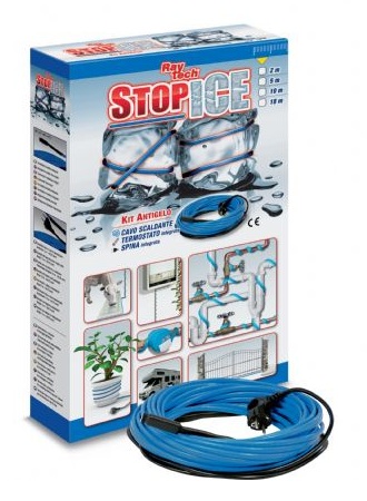 Kit ruban chauffant anti-gel pour tuyauterie Lg=10m/120W Stop Ice Ray Tech