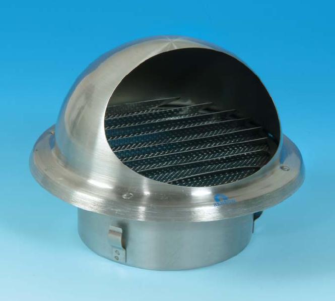Grille d'aération ronde inox en applique Ø125mm type 638 Renson