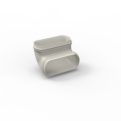 Courbe verticale 90° pour conduits oblongs 140x64mm Easyflex Renson