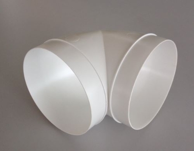 Coude vertical 90° pour conduits rigides synthétiques Ø125mm Easyflex Renson