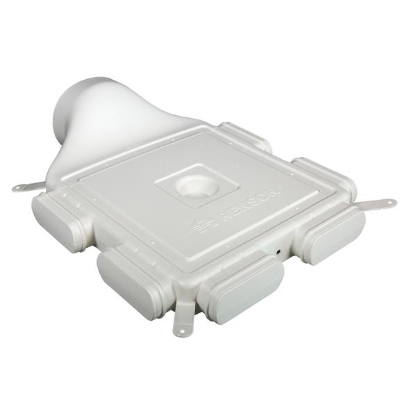 Caisson de distribution droit Ø160mm pour 6 conduits oblongs 140x64mm Easyflex Renson