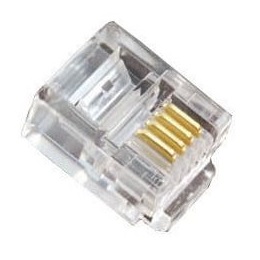 Connecteur mâle à setir 4 contacts RJ9 pour câble téléphone