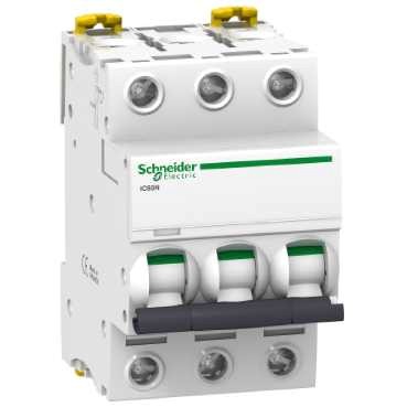 Disjoncteur IC60H - 10kA - courbe C - tripolaire 3P/10A Acti 9 Schneider Electric