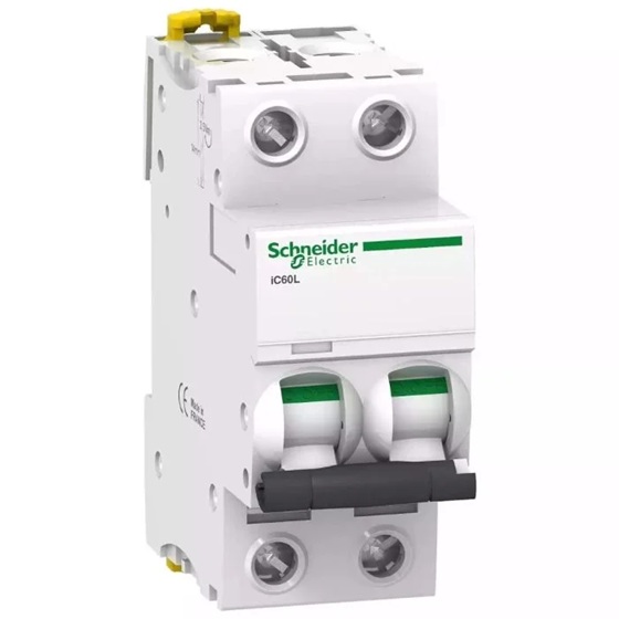 Disjoncteur IC60L - 15kA - C - bipolaire 2P/16A Acti 9 A9F94216 Schneider Electric