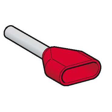 Embout de câblage à sertir isolé  1mm² double rouge Schneider Electric