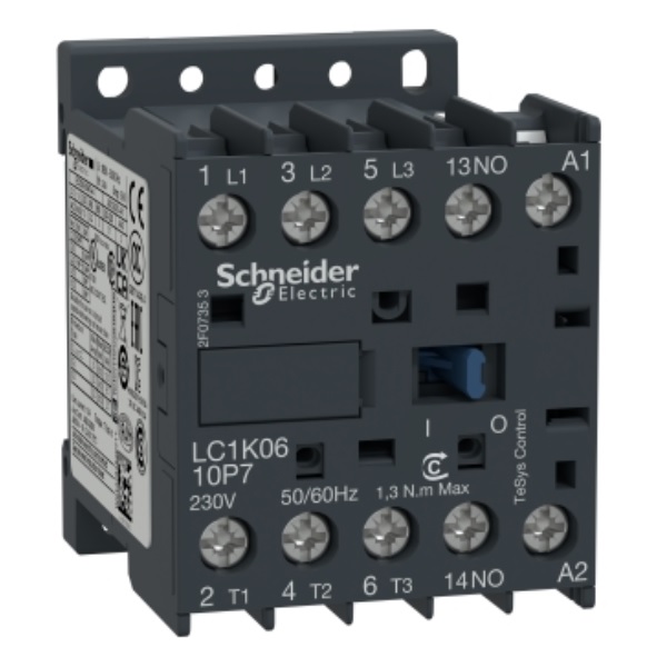 Contacteur 3NO+1NO  6A/440V LC1K0610B7 bobine  24VAC Schneider Electric