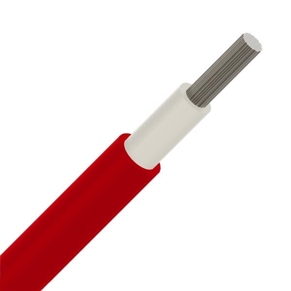 Câble solaire photovoltaïque rouge 10mm² Cca TUV (au mètre)