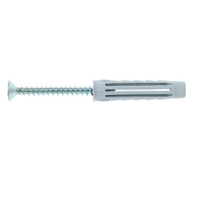 Cheville en nylon tous matériaux Ø 6x30mm avec vis PZ Spit Pro 6