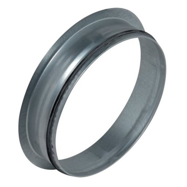 Piquage acier galvanisé rond plat avec joint caoutchouc pour gaine Ø100mm