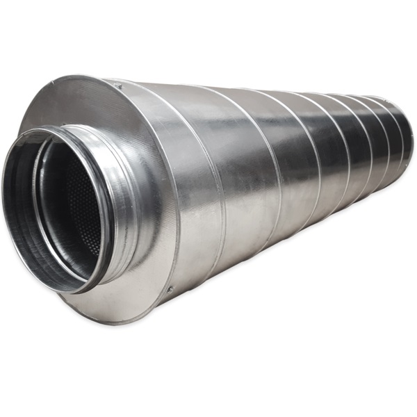 Silencieux acier galvanisé Ø200mm x Lg=900mm avec joints