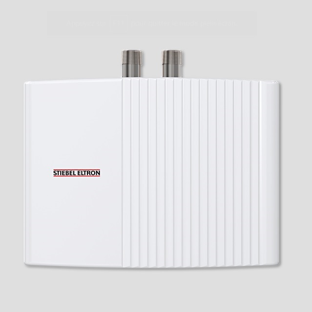 Chauffe-eau instantané sous-évier basse et haute pression 2.5L/min (Delta T=25K) à régulation électronique EIL 4 Premium (4.4kW/230V) Stiebel Eltron