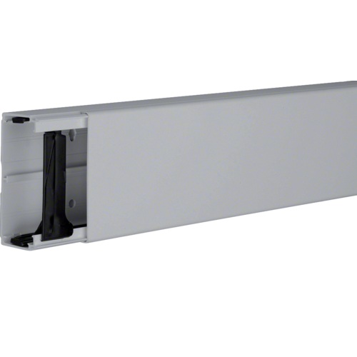Goulotte grise RAL7030 avec couvercle 90x40mm Tehalit (au mètre)