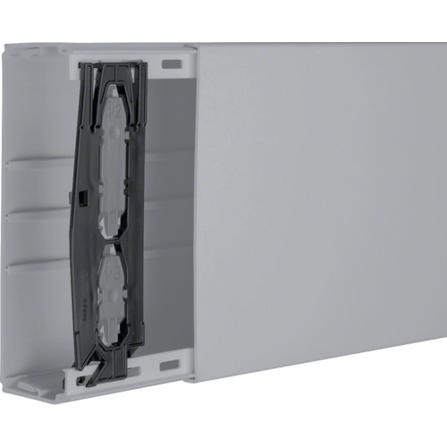 Goulotte grise RAL7030 avec couvercle 190x60mm LF6019007030 Tehalit (au mètre)