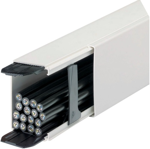Goulotte blanche RAL9016 avec couvercle 90x40mm LFF4009009016 Tehalit (au mètre)