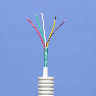 Tube précâblé (flex) avec câble souple blindé alarme 4x0.22mm² Eca (rouleau 100 mètres)