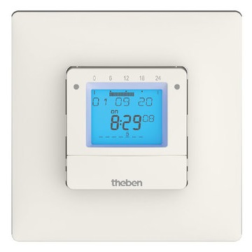 Interrupteur horaire digital programmable à encastrer 230V 1x10A TR030 top3 UP Theben
