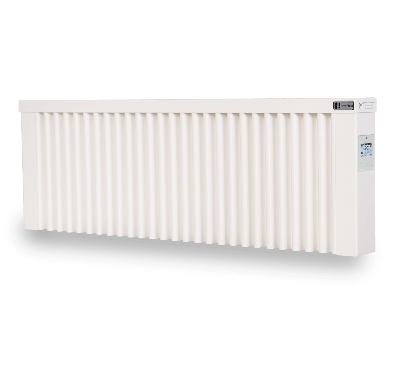 Radiateur électrique à inertie bas SLIM 1200W blanc avec thermostat FlexiSmart Pro AeroFlow® HFLx012 Thermotec