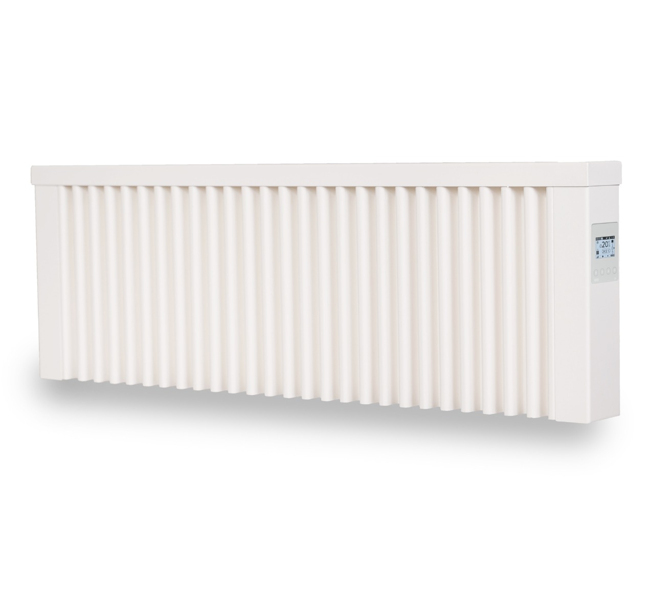 Radiateur électrique à inertie bas SLIM 1600W blanc avec thermostat FlexiSmart Pro AeroFlow® HFLx013 Thermotec