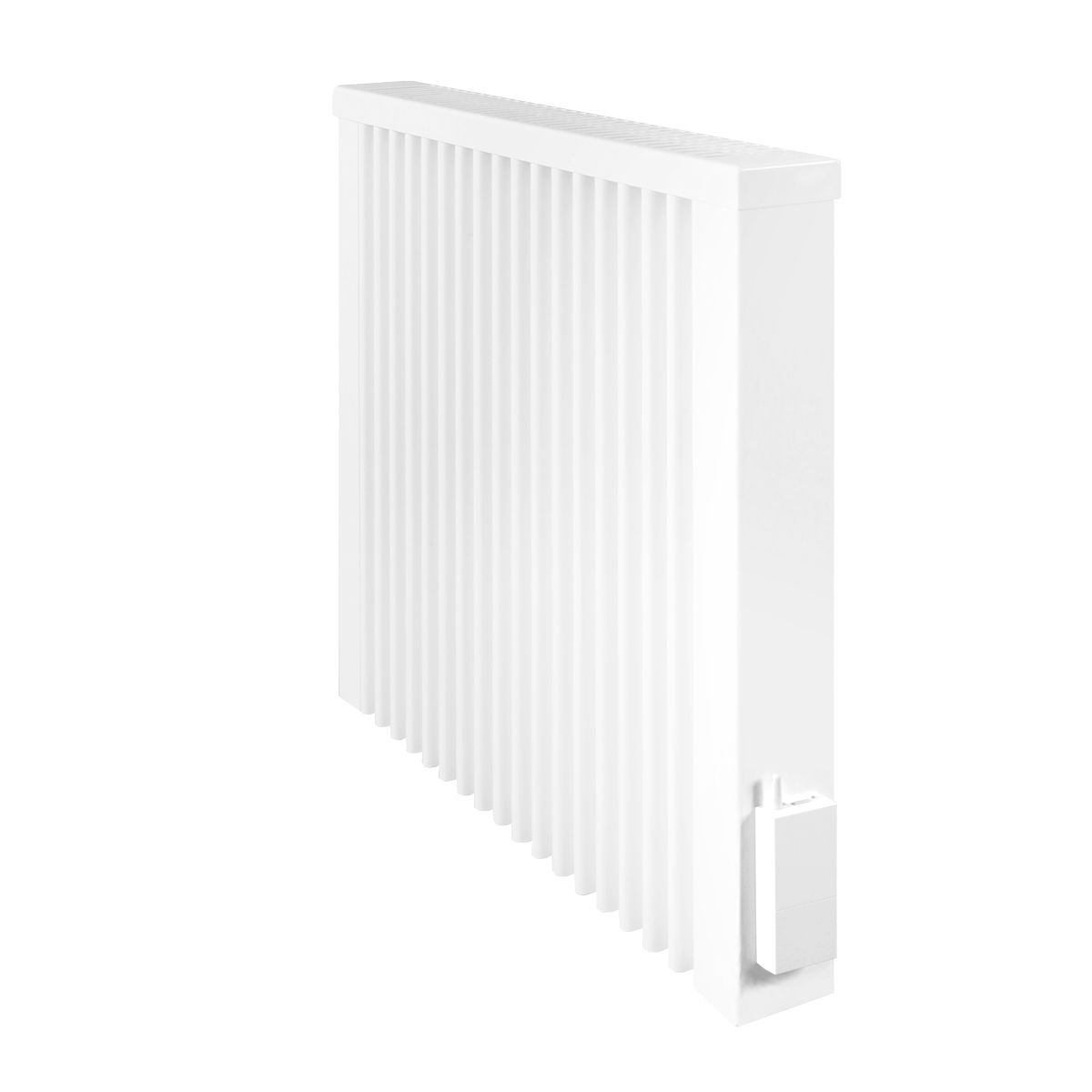 Radiateur électrique à inertie standard COMPACT 1300W blanc avec récepteur thermostat sans fil FlexiComfortApp AeroFlow® HSF003 Thermotec