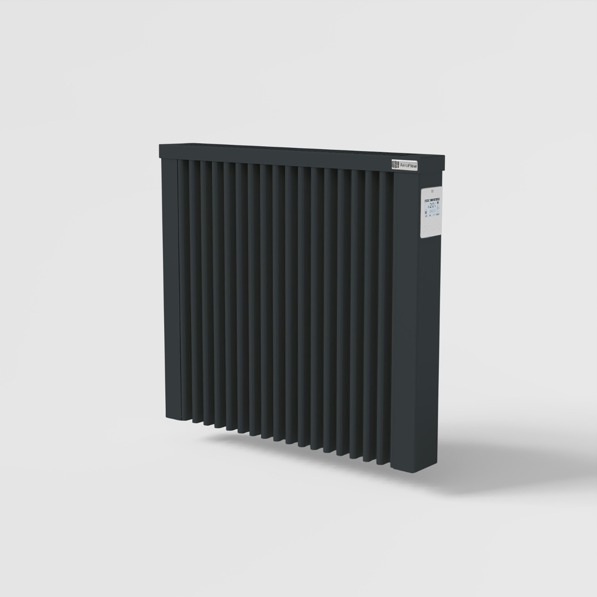 Radiateur électrique à inertie standard COMPACT 1300W anthracite avec thermostat FlexiSmart Pro AeroFlow® HFLx003-7016 Thermotec
