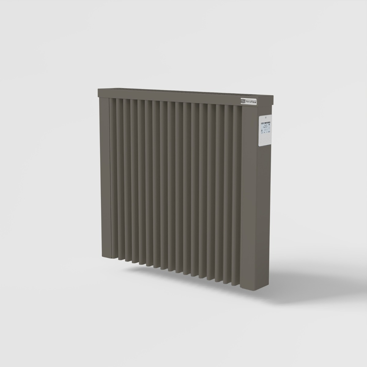 Radiateur électrique à inertie standard COMPACT 1300W gris quartz avec thermostat FlexiSmart Pro AeroFlow® HFLx003-7039 Thermotec