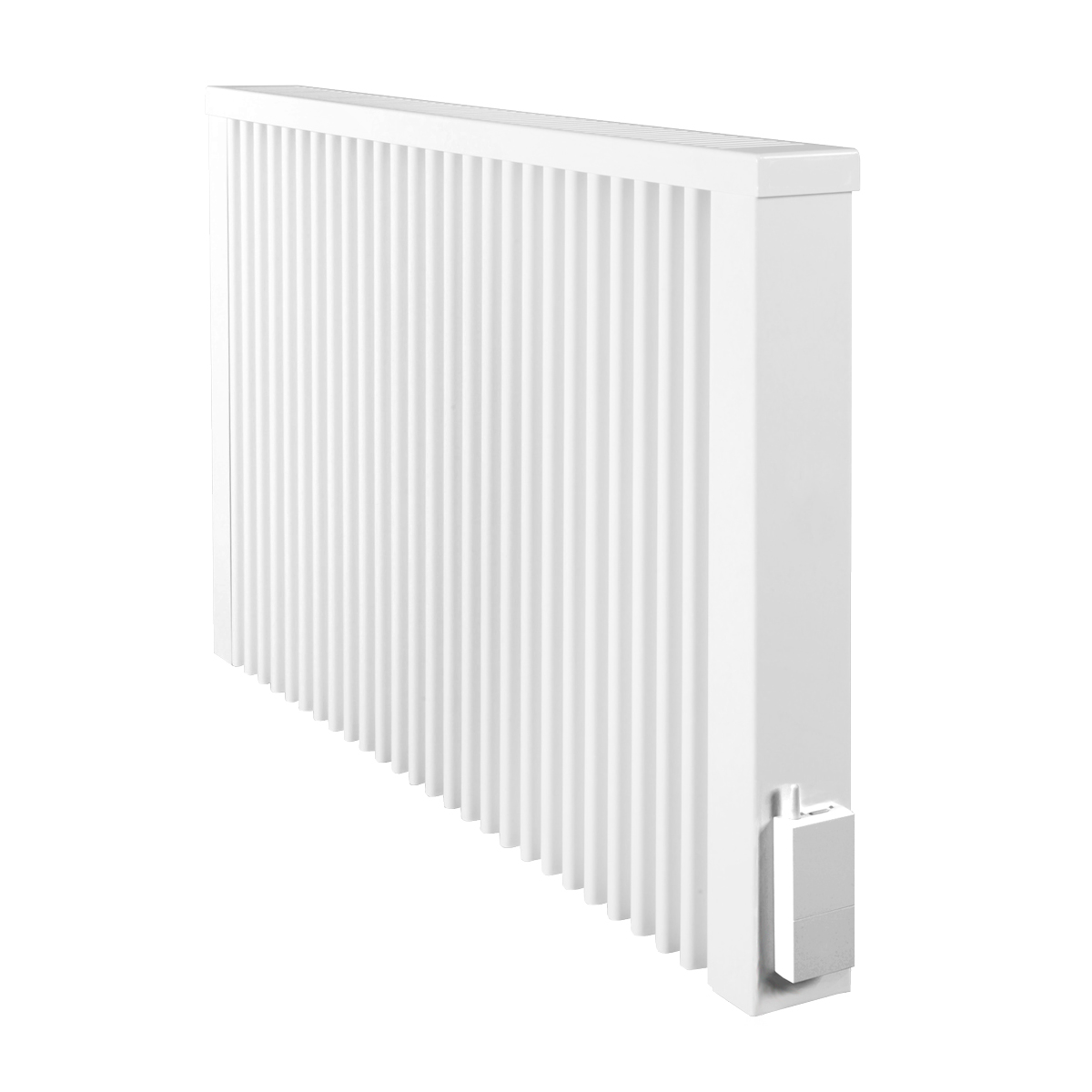 Radiateur électrique à inertie MIDI 1950W blanc avec récepteur thermostat sans fil FlexiComfortApp AeroFlow® HSF005 Thermotec