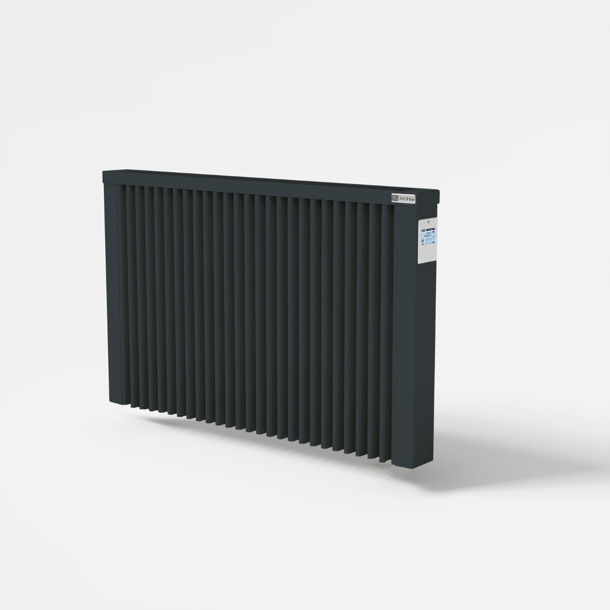 Radiateur électrique à inertie standard MIDI 1950W anthracite avec thermostat FlexiSmart Pro AeroFlow® HFLx005-7016 Thermotec