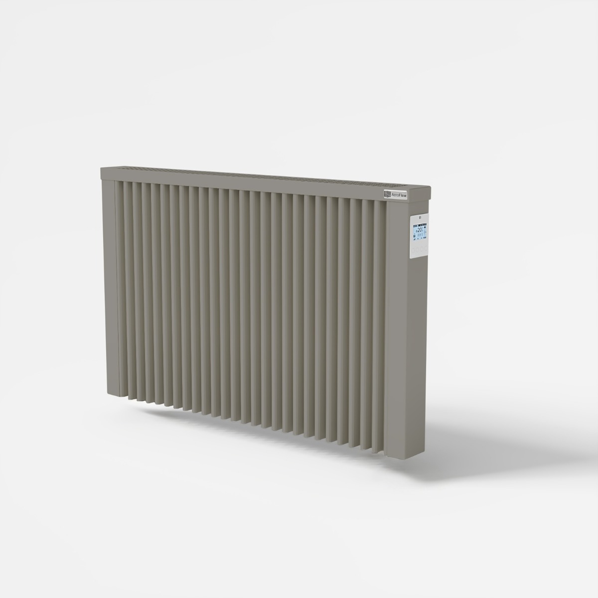 Radiateur électrique à inertie standard MIDI 1950W gris quartz avec thermostat FlexiSmart Pro AeroFlow® HFLx005-7039 Thermotec