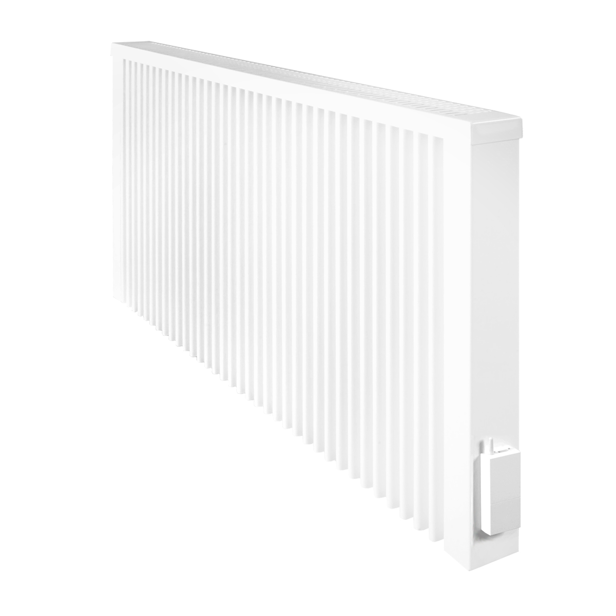 Radiateur électrique à inertie standard MAXI 2450W blanc avec récepteur thermostat sans fil FlexiComfortApp AeroFlow® HSF007 Thermotec