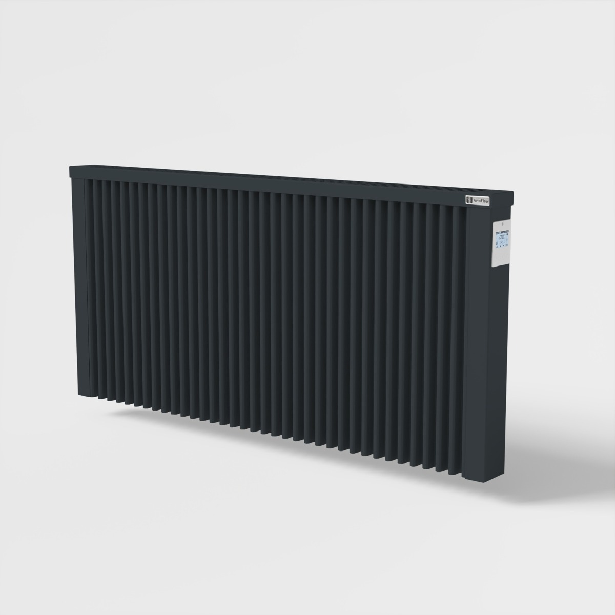 Radiateur électrique à inertie standard MAXI 2450W anthracite avec thermostat FlexiSmart Pro AeroFlow® HFLx007-7016 Thermotec