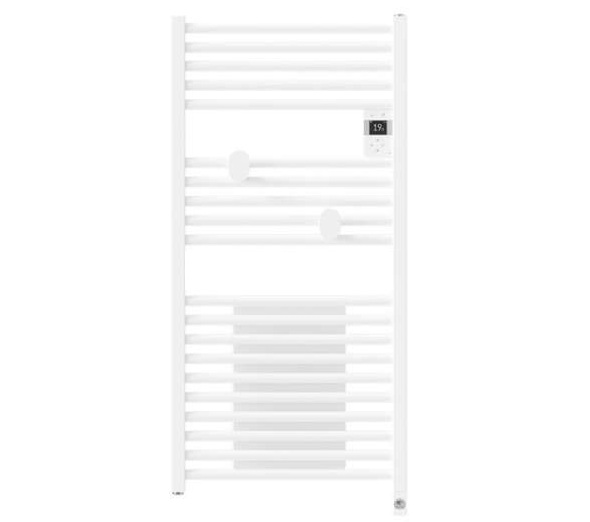Radiateur sèche-serviettes électrique  500W + soufflerie 1000W blanc brillant 471633 Riva 5 WiFi Thermor
