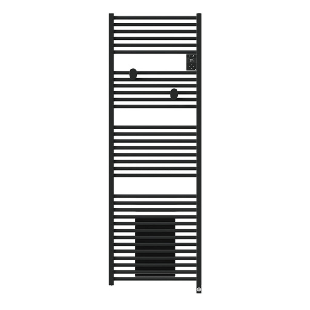 Radiateur sèche-serviettes électrique  750W + soufflerie 1000W noir carbone 471640 Riva 5 WiFi Thermor