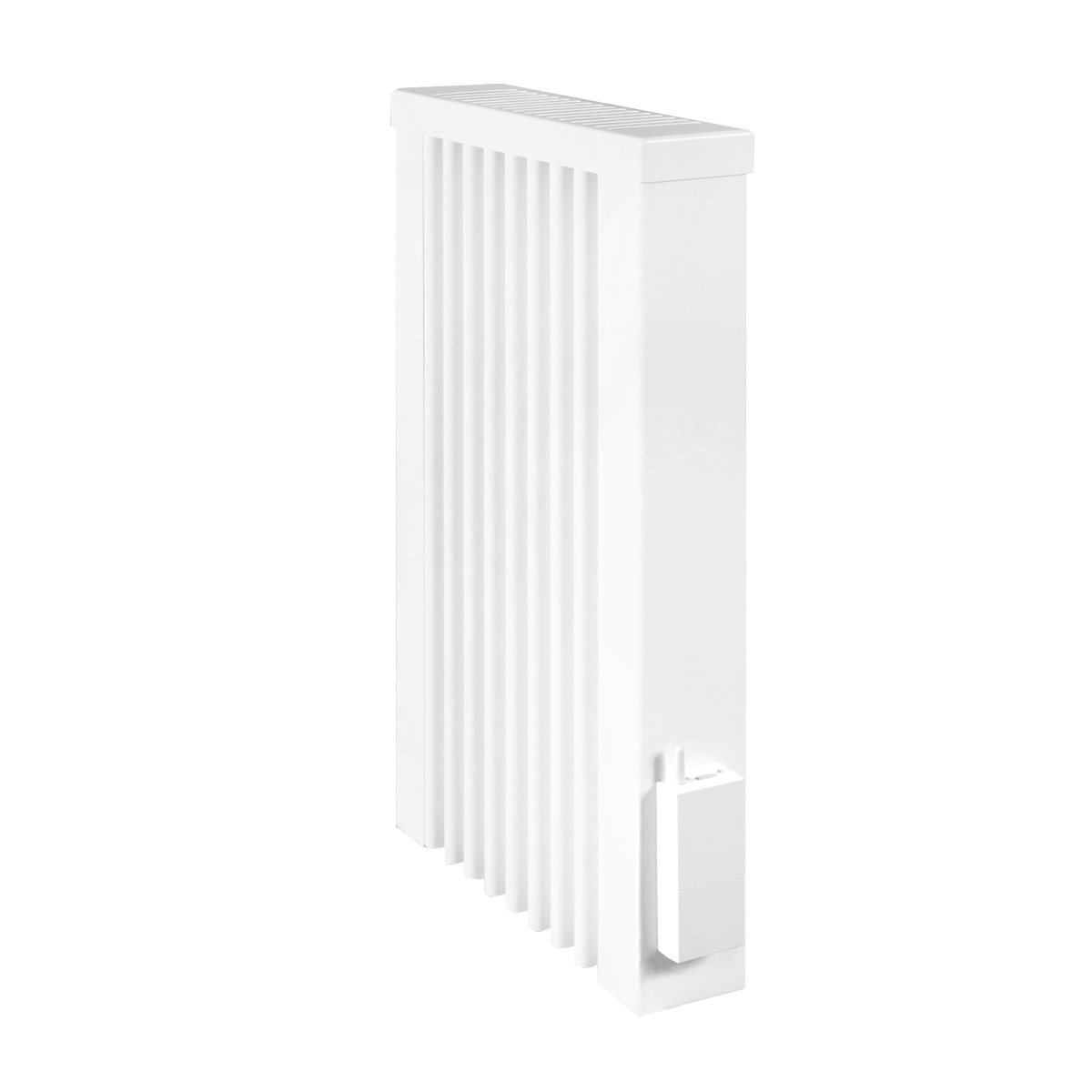 Radiateur électrique à inertie standard MINI 650W blanc avec récepteur thermostat sans fil FlexiComfortApp AeroFlow® HSF001 Thermotec