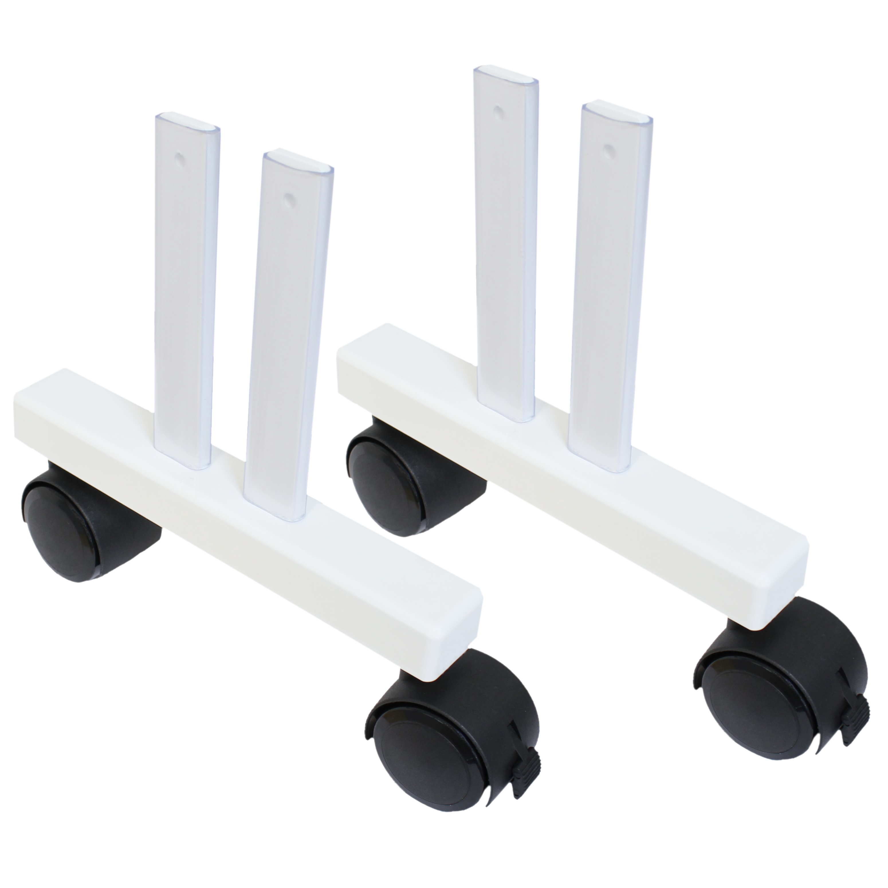 Base roulante blanche pour radiateurs à inertie AeroFlow® HZ124 Thermotec (1 paire)