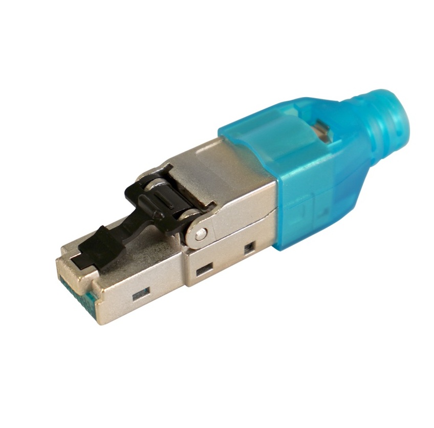 Connecteur blindé mâle sans outil 8 contacts RJ45 pour câbles UTP & FTP catégorie 5E, 6 et 6A 209924 Televes