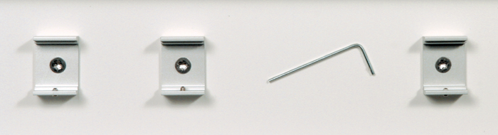 Set de montage 3 clips de fixation profilé aluminium M-Line Standard & M-Line Low L690001 Uni-Bright