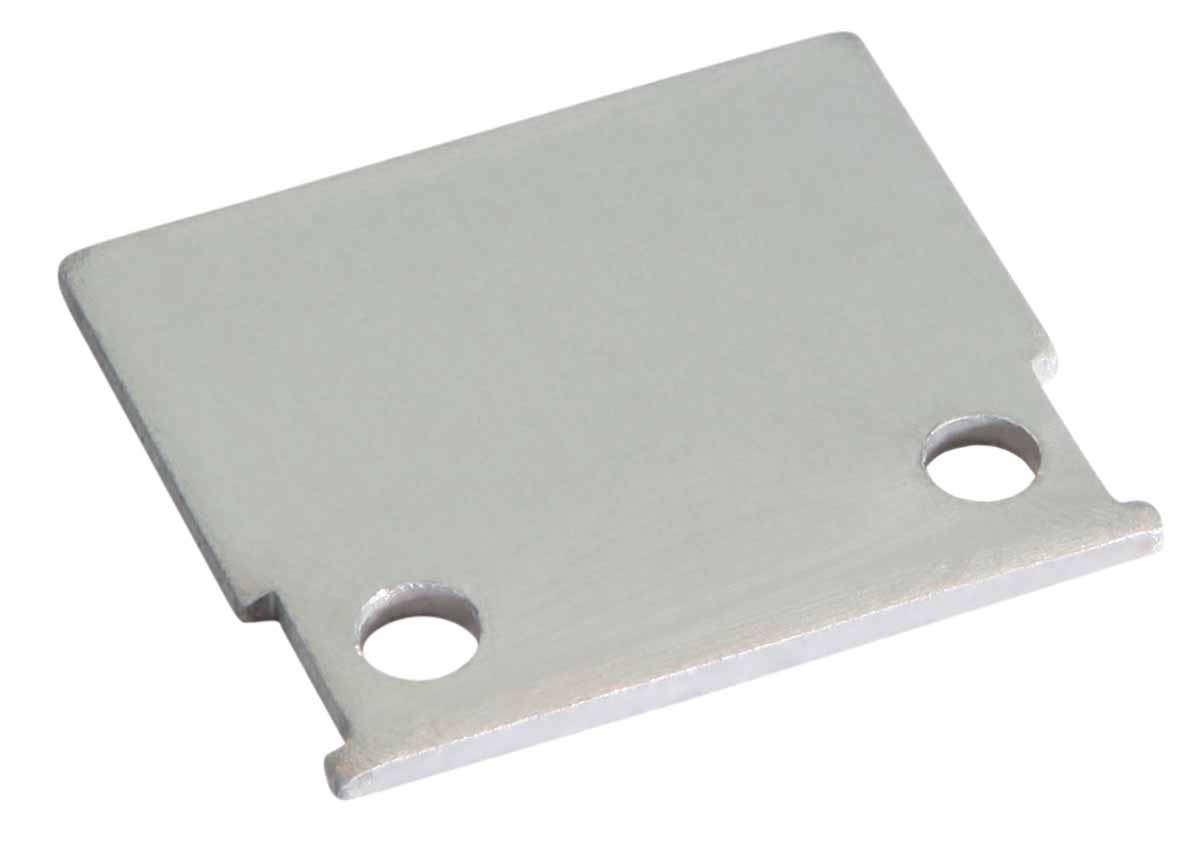 Embout pour profilé M-Line Standard aluminium avec couvercle plat L690S3E Uni-Bright