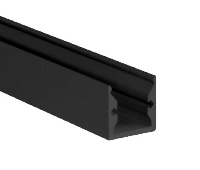 Profilé S-Line Standard 16x16x3000mm sans couvercle noir L691000BX Uni-Bright