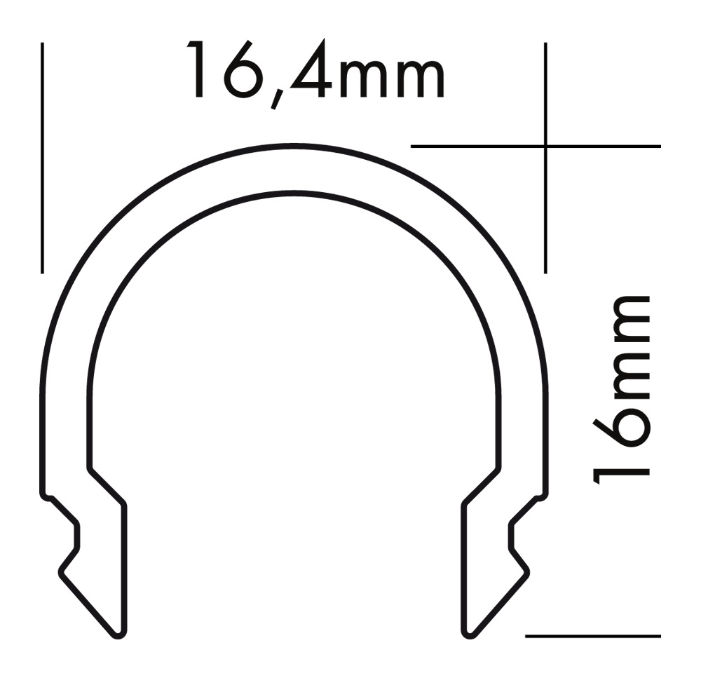 Couvercle rond opaque 16x16.4x3000mm S-Line L691R2MX Uni-Bright
