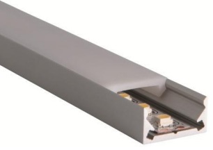 Profilé S-Line Low 16x8x3000mm sans couvercle aluminium L692000X Uni-Bright