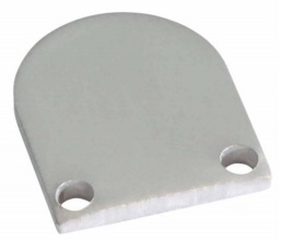 Embout pour profilé S-Line Low aluminium avec couvercle Rond L692R2E Uni-Bright