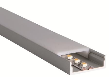 Profilé M-Line Extra Low 24x8x2000mm sans couvercle aluminium Uni-Bright