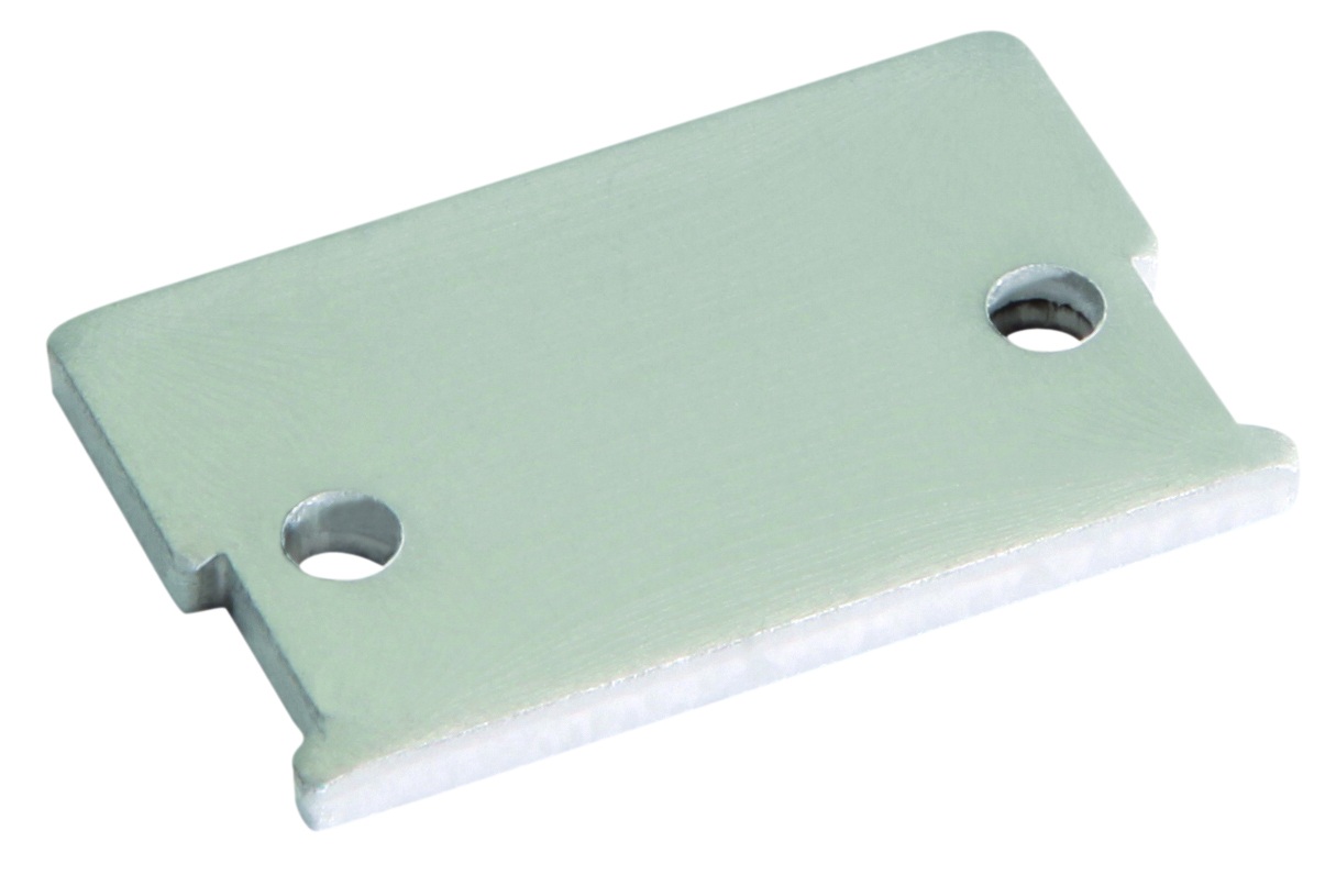 Embout pour profilé M-Line Low aluminium avec couvercle plat L69BS3E Uni-Bright