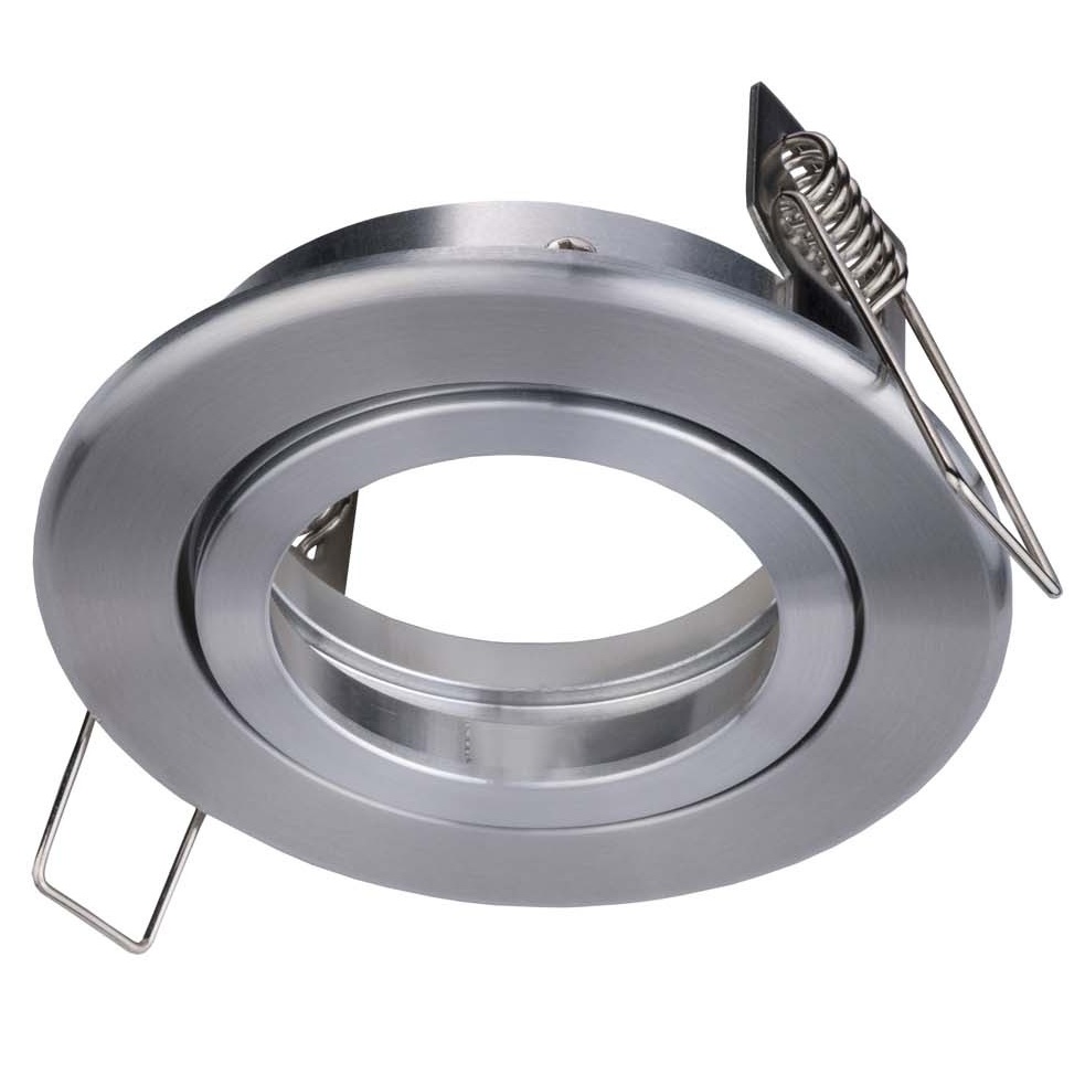 Spot encastré orientable rond Ø82mm aluminium brossé GU10/230V/Ø50mm à ressorts Matrix Uni-Bright