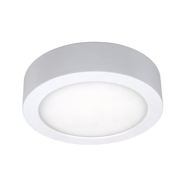Plafonnier Led blanc Ø145mm plexi opaque 8W/240V 2700K/3000K/4000K 660/700/700lm IP54 Moon 145 CCT Uni-Bright